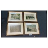 4 WATERCOLOR PICTURES