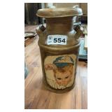 PAINTED MILK CAN