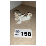 LLADRO PORCELAIN FIGURINE, ANGEL LAYING