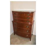LAMMERTS DREXEL WALNUT CHEST OF DRAWERS 52 x 37 x