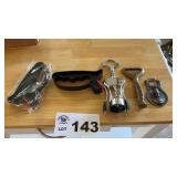 LNIFE SHARPENERS, CORKSCREW, BOTTLE OPENERS