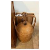VINTAGE BAMBOO CHINESE WEDDING BASKET, BAMBOO TRAY
