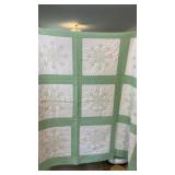 EMBROIDERED QUILT, 88 x 128