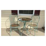 2 CHAIR PATIO SET, 24 INCH TABLE