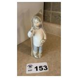 LLADRO PORCELAIN FIGURINE,  BOY WITH SNAILS