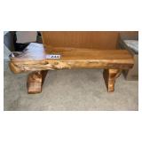 LIVE EDGE WOOD BENCH 38 x 15