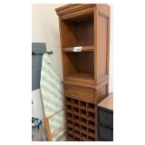 WOOD WINE CABINET, 16 x 21, 42 INCHES TALL, TOP