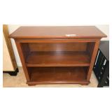 WOOD BOOKCASE, 16 x 43, 35 INCHES TALL