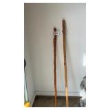 2 WALKING STICKS