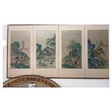 ORIENTAL TAPESTRIES PANELS 18 x 37 ALL FOUR