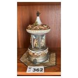 REUGE CAPODIMONTE MUSICAL CIGARETTE CAROUSEL
