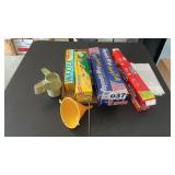 WAX PAPER, ALUMINUM FOIL, MEASURING CUPS