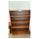 WOOD BOOKCASE, 32 WIDE, 48 TALL
