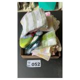 DISH TOWELS, POT HOLDERS