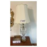 VINTAGE AUSTRAIAN CRYSTAL TABLE LAMP W EXTRA