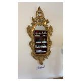 GOLD ORNATE FRAMED MIRROR 34 x 17