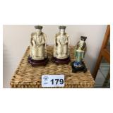 STONE CARVED ORIENTAL FIGURES