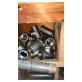 9 BINS, 1 INCH PIPE, ELBOWS, UNIONS, TEE,