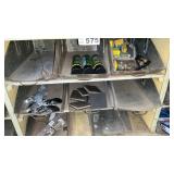 8 METAL BINS W CONTENTS