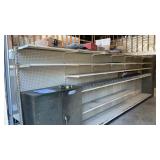 METAL DISPLAY SHELF W PEG BOARD ACCESSORIES 18 f