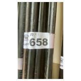 10 PIECES 1/2 INCH BLACK PIPE, 10 FEET LONG
