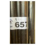 4 PIECES , 3/4 INCH BLACK PIPE, 10 FEET LONG
