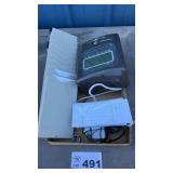 PYRAMID TIME CLOCK, RACK, EXTRA TIME SHEETS