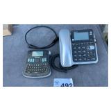 DYMO PRINTER, AT&T BASE PHONE, NECK LIGHT