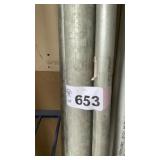 7 PIECES, GALVANIZED CONDUIT, VARIOUS SIZES