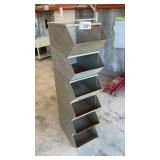 6 STEEL PARTS BINS 12 x 16
