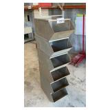 6 STEEL PARTS BINS 12 x 16