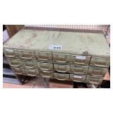 METAL CABINET W CONTENTS