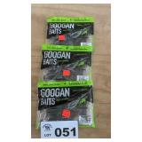 3 BAGS, GOOGAN BAITS