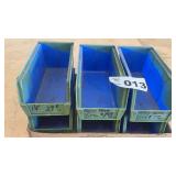 6 PLASTIC PARTS BINS