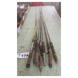 GROUP OF 7 FISHING RODS