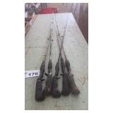 GROUP OF 5 FISHING RODS