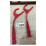 2 PLASTIC CLAY PIGEON THROWERS