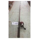 SHAKESPEARE ROD, ZEBCO 202 REEL