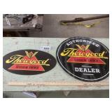METAL ROUND ADVERTISING SIGN, HARD BOARD OVAL