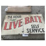 METAL SIGN, FRONT & BACK LETTERING -24 hr LIVE.