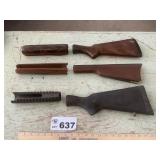 6 pcs GUN BUTTS, MATCHING PUMP COVERS