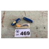 3 POCKET KNIVES, DRAGON CLAW, SWISS ARMY