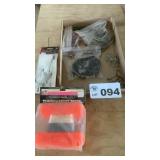 FISH HOOKS, BOUY, YUM BRELLA, RUBBER WORMS