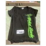 LADIES LG V NECK SHORT SLEEVE SHIRT