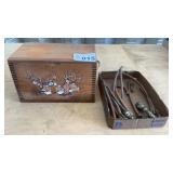 WOOD BOX, 16 x 8, 10 INCH DEEP, SCRAP COPPER