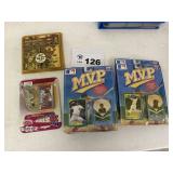 Sealed MVP and baseball packages and binders of