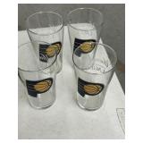 4 Pint glasses indiana pacers yuengling