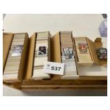 Boxes of football cards sports cards