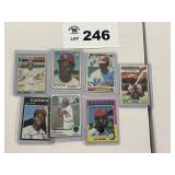 Lou Brock vintage baseball cards 70s