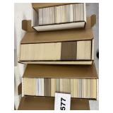 multiple boxes of baseball cards    mixed years